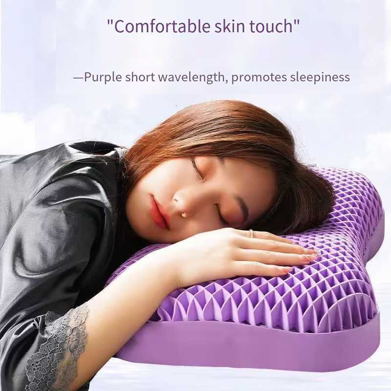 Stylist Pampkin TPE Grid Support Pillow Cooling Gel Airflow Memory Foam with Cloud Feel Hypoallergenic Ergonomic Neck Shoulder P F2501101