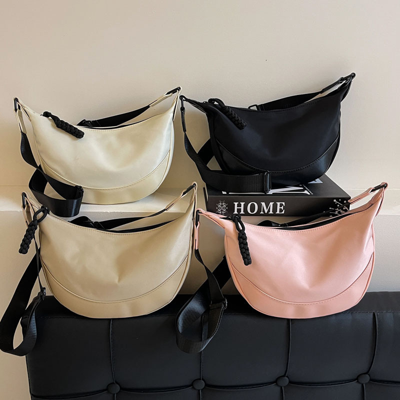 2025S Designer Women S Bag Casual Nylon For Women New Fashionable Korean Underarm Versatile Single Shoulder Crossbody Dumpling Bag