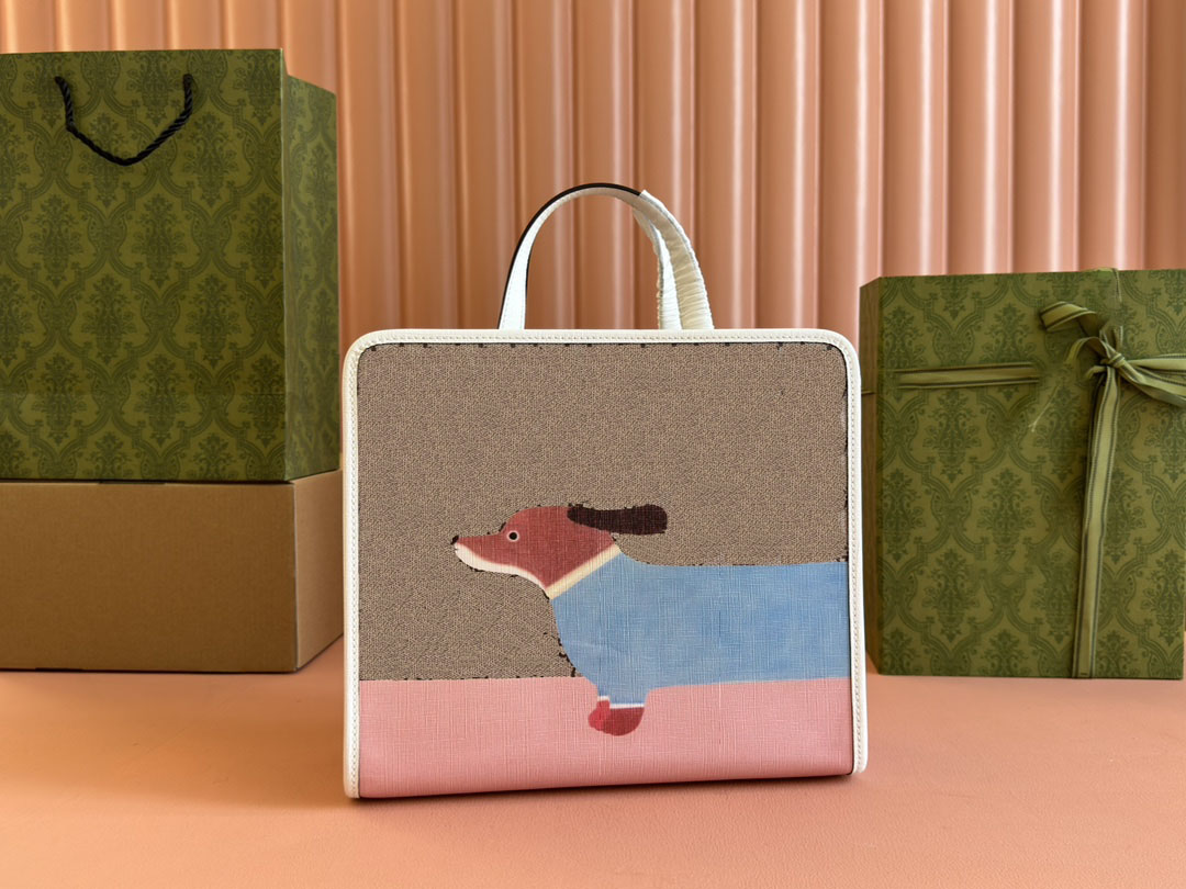 10A High-Quality Fashionable Casual Shoulder Bag/Cosmetic Bag/Evening Bag, Dachshund Puppy Pattern for Casual Travel