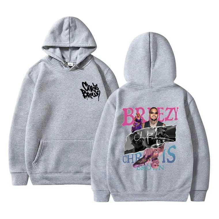 New Rapper Chris Brown Graphic Print Hoodie Men Women Hip Hop Fashion Oversized Pullover Hoodies Unisex Fleece Cotton Sweatshirt W251106