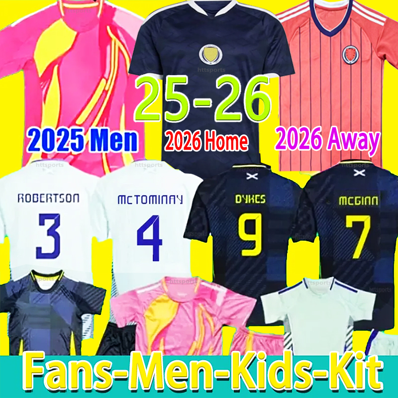 2026 Scotland Soccer Jerseys 2025 2026 ROBERTSON McTominay McGREGOR SHANKLAND MCGREGOR Football Shirt Home Away thrid maillot de Foot men kids kits unifrom