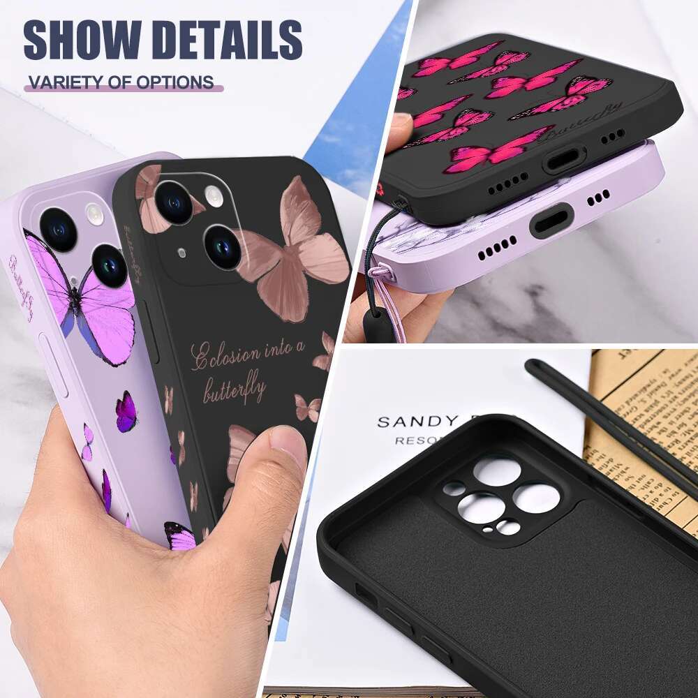 Butterfly wer Samsung S23 Plus Silicone Cover For Galaxy S22 s23 S24 S21 Ultra S20 fe 5g Case