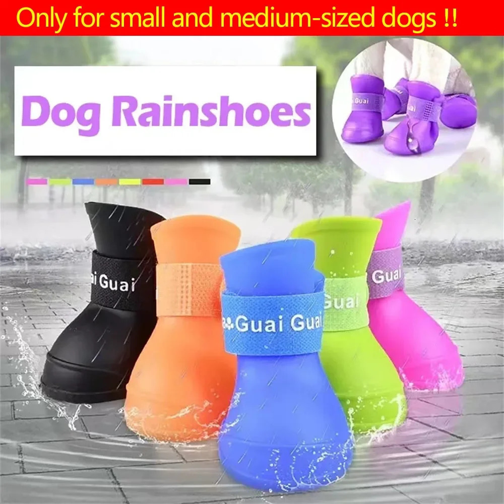 Dog Outing Wear Shoes Non-slip Wearable Rain Shoes 250402