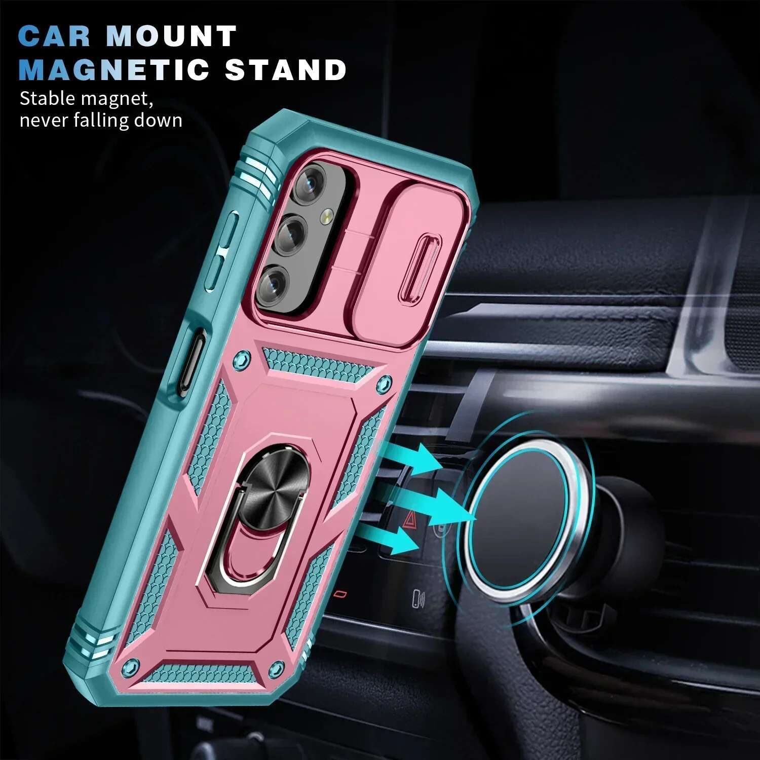 Anti-Knock Hard Phone Armor Case for Samsung S24 S23 S22 S21 Ultra Plus Camera Galaxy A54 A14 A34 A12 A53 A13 A52S Cover
