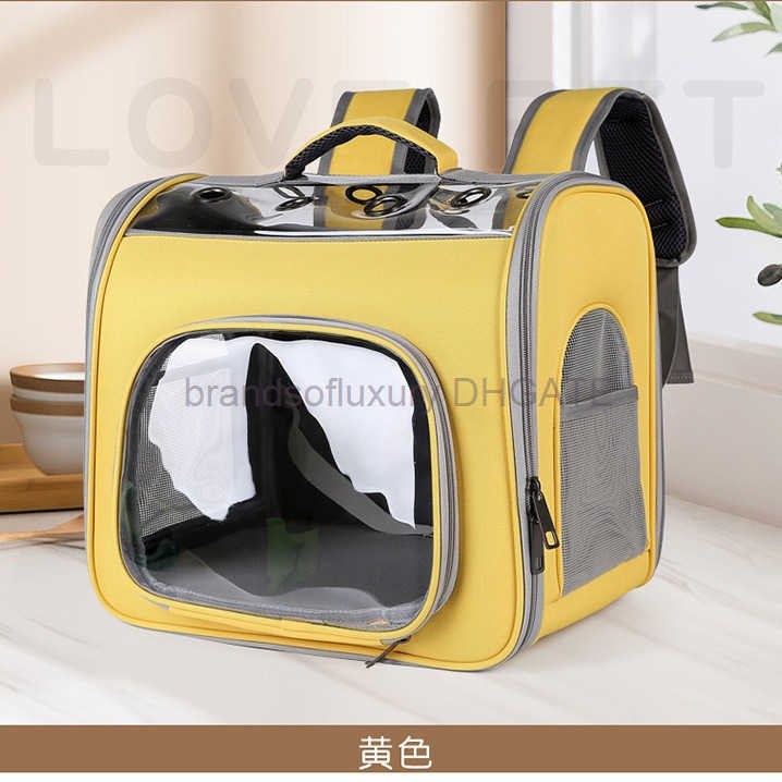 Double Shoulder Pet Bag Simple and Convenient Portable Cat Bag with Large Capacity Breathable Space Module Outgoing Dog Backpack