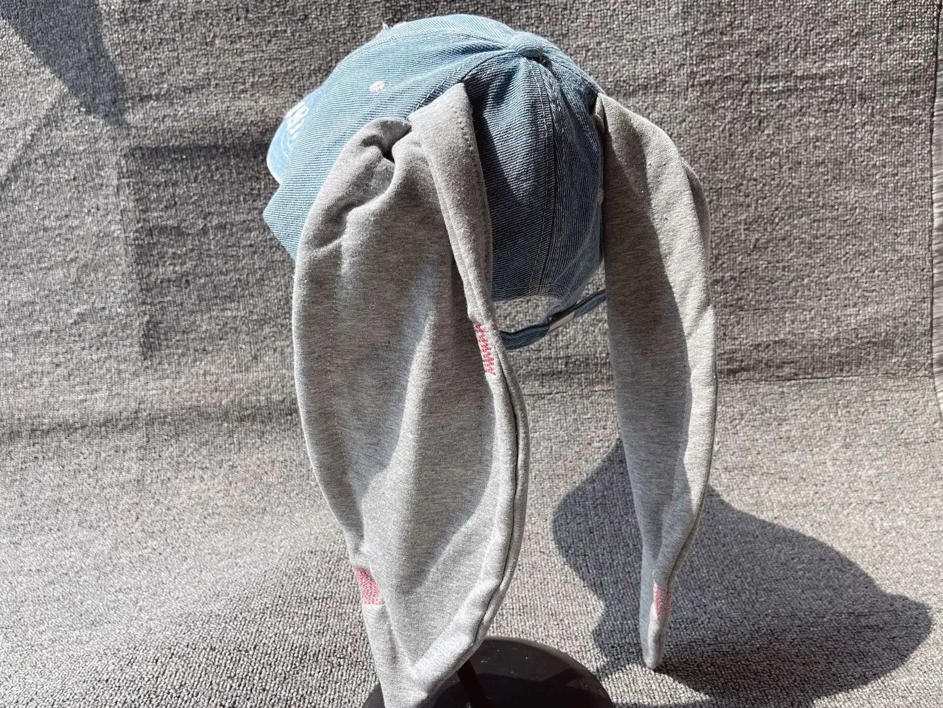 Rabbit Ears Cowboy Baseball Cap Broken Hole Washed Hip-hop Hat Outdoor Sunshade Duck Tongue Cap Casual Rebound Cap Sun Hat L251105