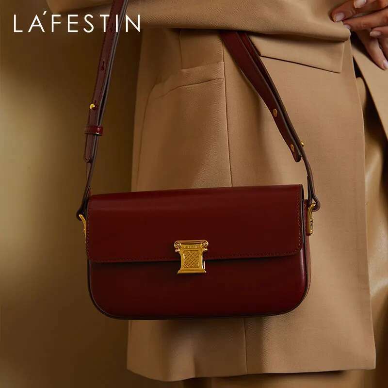 LA FESTIN 2023 New Shoulder Crossbody Handbag Women Leather Small Square Bag Ladies Popular Designer Fashion Bags