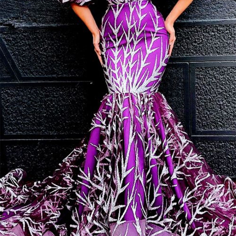 2025 New Womens Dress with Strapless Gold Sprinkled Thorns Long Skirt and Spliced Fish Tail Dress