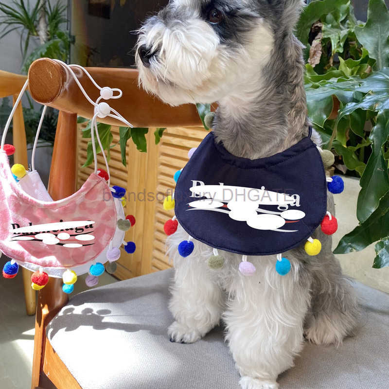 Pet dog scarf drool bib knitted ball