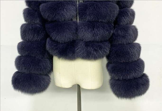 Winter fur coat Autumn Winter New Warm Faux Hooded Style Fur Coat