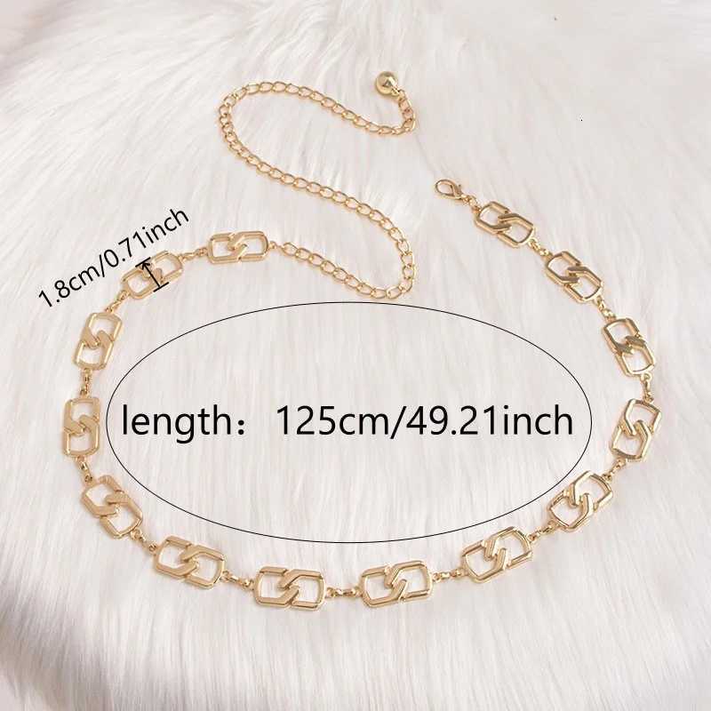 Geometric Waist Chain Womens Decorative Slim Fit Sweater Accessory Pants Belt Metal Chain Skirt Suiting Fine Waist BeltXJ251106