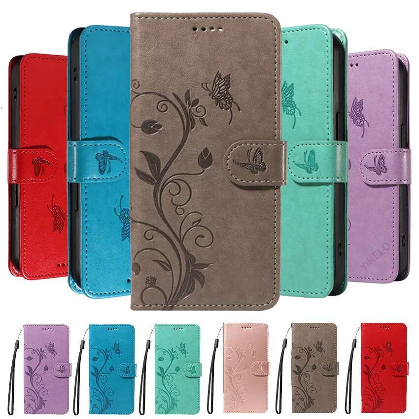 Butterfly wer Vine Case For Samsung Galaxy S20 S21 S22 S23 S24 Ultra Plus FE 5G A50 A51 A52S A53 A54 A55 Leather Book Cover