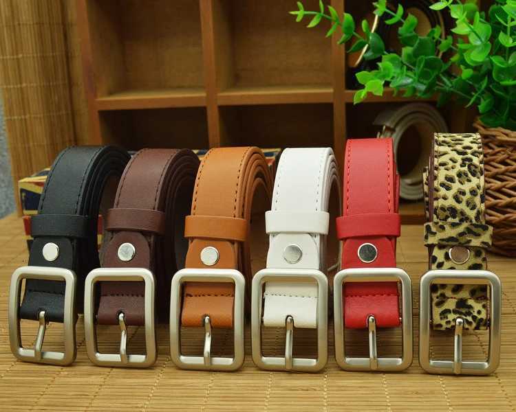 Childrens Leather Pin Buckle Belt Fashion Simple Casual Versatile Jeans Boys Girls Students Black Belts Clothing AccessoriesXJ251106