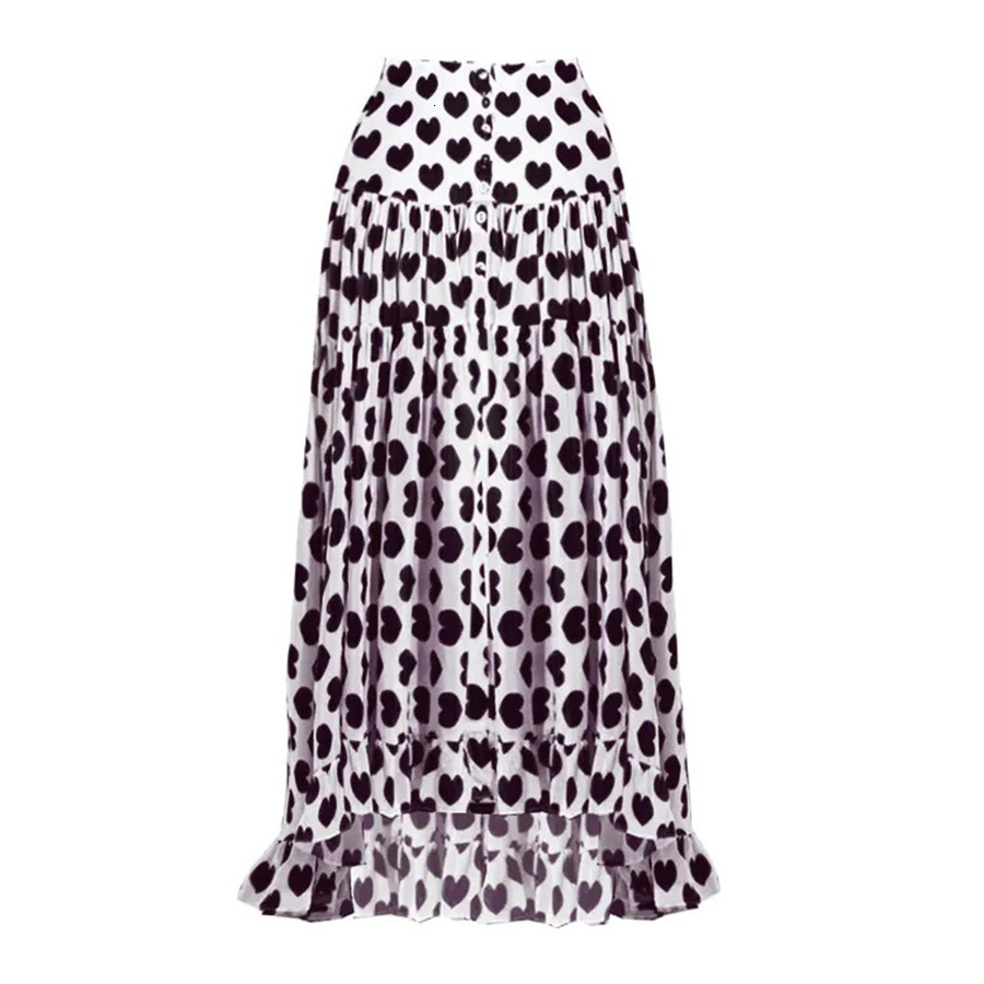 2025 new one-piece swimsuit women's love printed beach skirt set