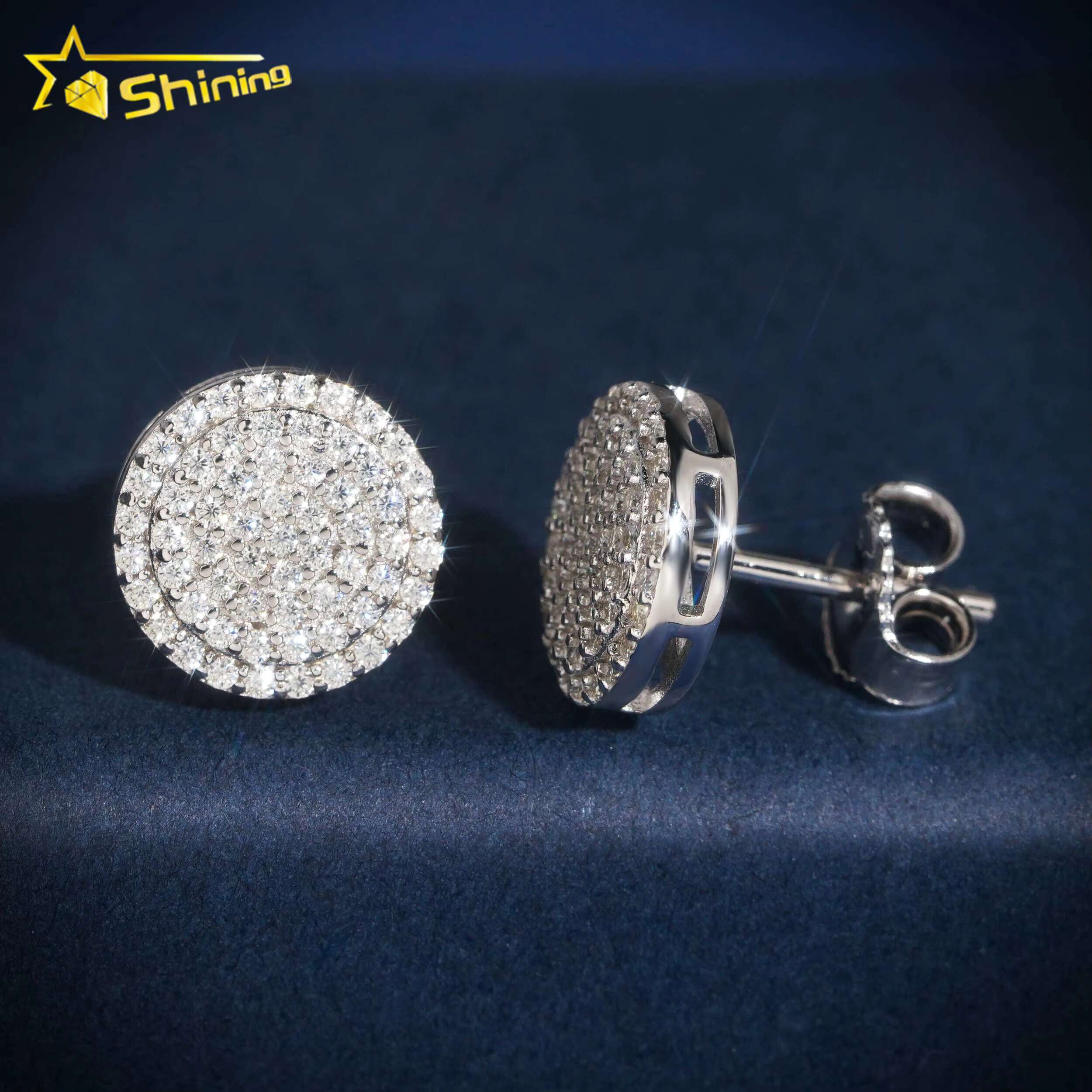 Dropshipping Dias Designs 10K Solid Gold HPHT /Moissanite Lab Grown Dia Stud Earring Fine Jewelry
