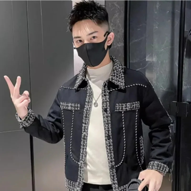 Mens Jackets Black Male Coats Winter Sales Of Splicing Deals In High Quality Sale Trendy Korean Reviews Many Stylish 251106