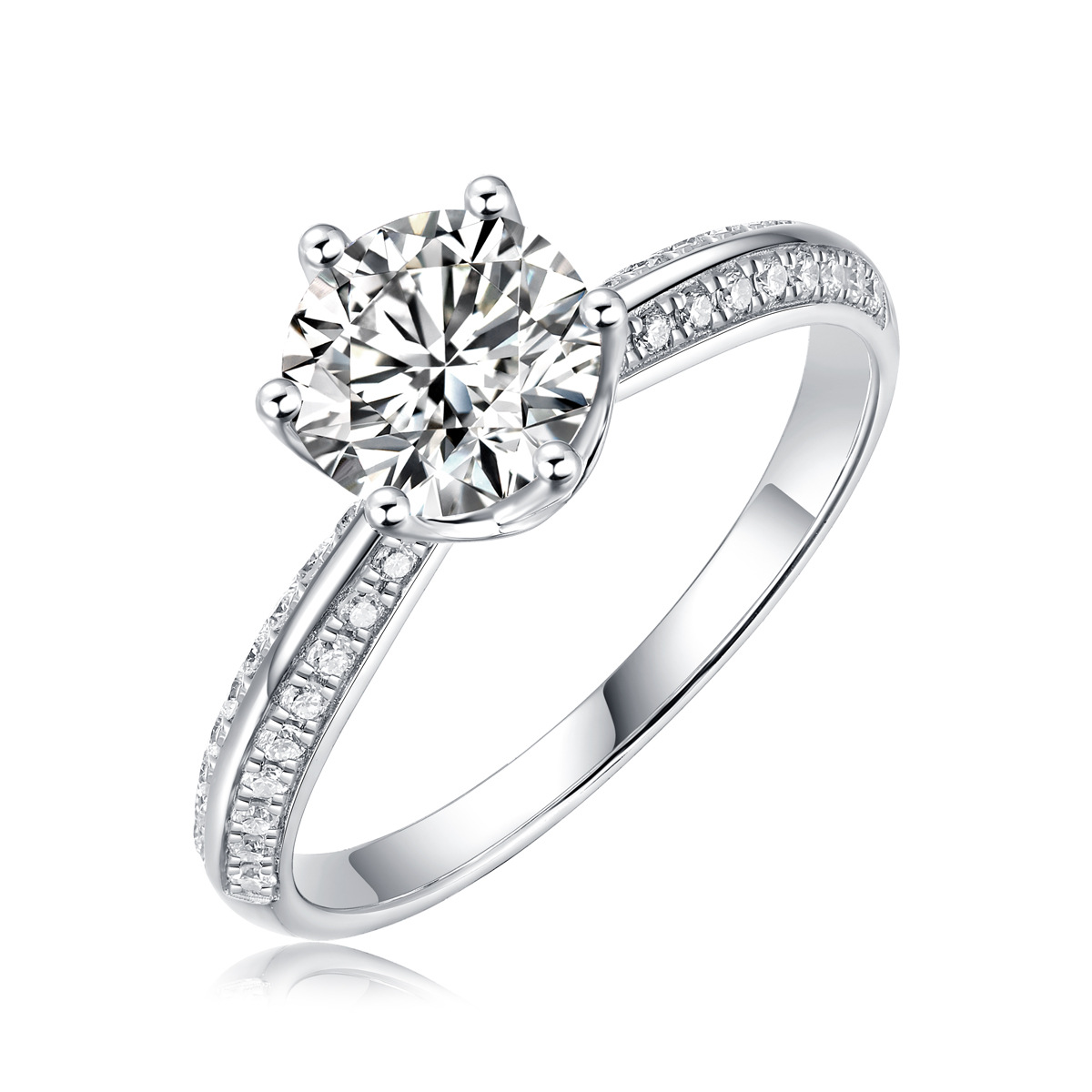 2025 moissanite rings for women luxury rings designer for women 925 sterling silverinlaid VVS1 pass diamond tester Gold Simple Ring with Moissanite cl - view 5