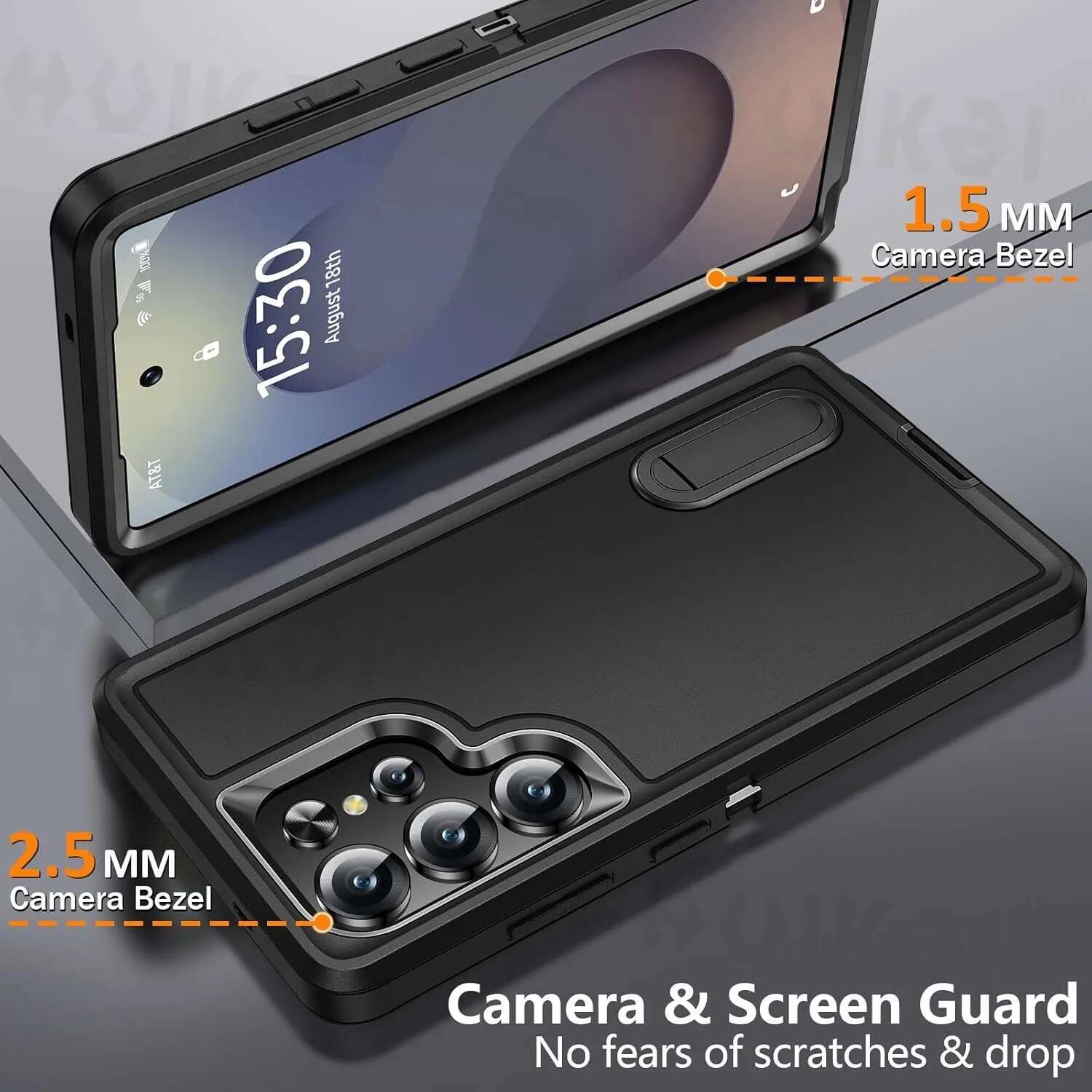 Case For Samsung Galaxy S25 Ultra S24 S23 A56 A36 A16 Full Body 3 in 1 Shockproof Heavy Duty Anti-Scratch Red Kickstand Cover