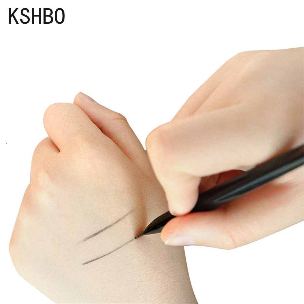 KSHBO thin eyeliner brush superfine angle eyebrow contour portable female lining cream makeup tool 250325