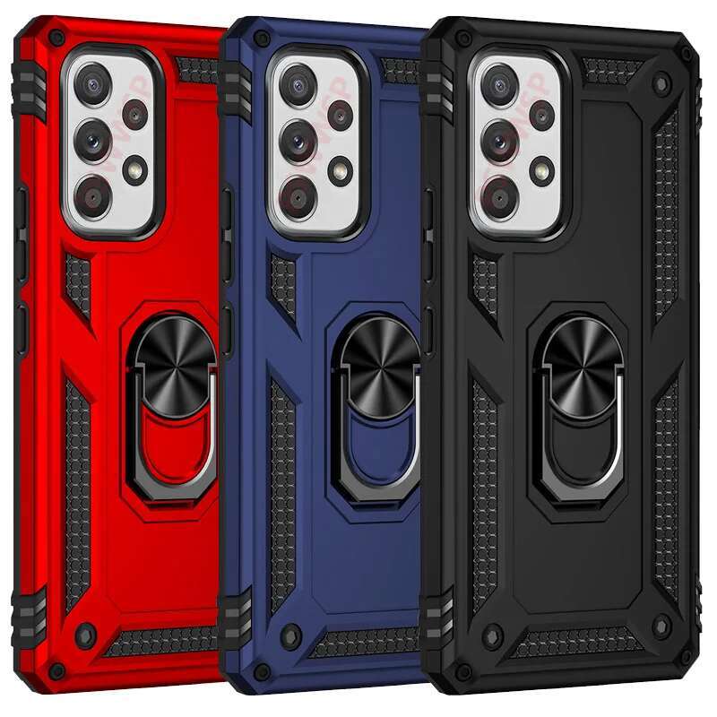 Shockproormor Case For Samsung Galaxy A33 A53 A73 A52 A12 A13 A42 A55 A35 A54 A51 A50 A32 A21s A71 A22 A41 Metal Ring Cover