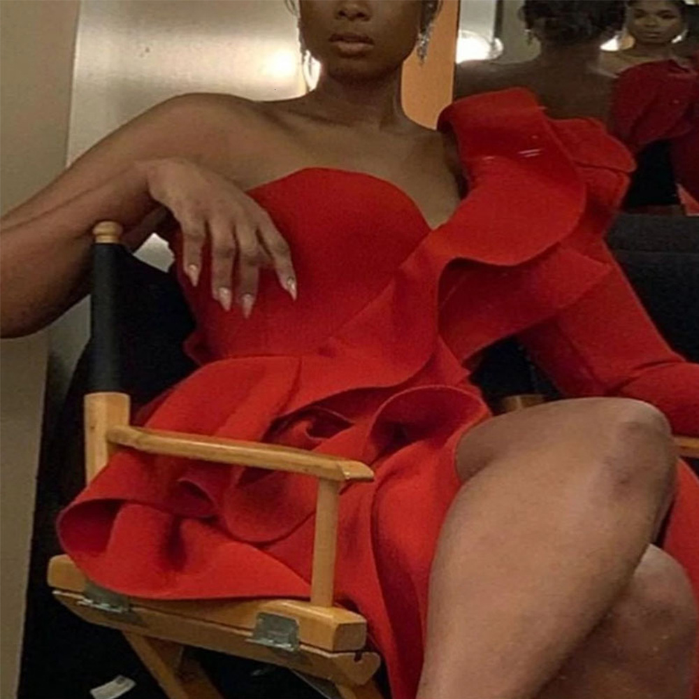 2025 New Sexy One Shoulder Slim Irregular Dress