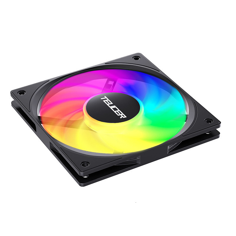 12015 Thin Fan Desktop Computer ARGB Case Fan Black 15mm Thick Temperature Controlled CPU Cooling Air