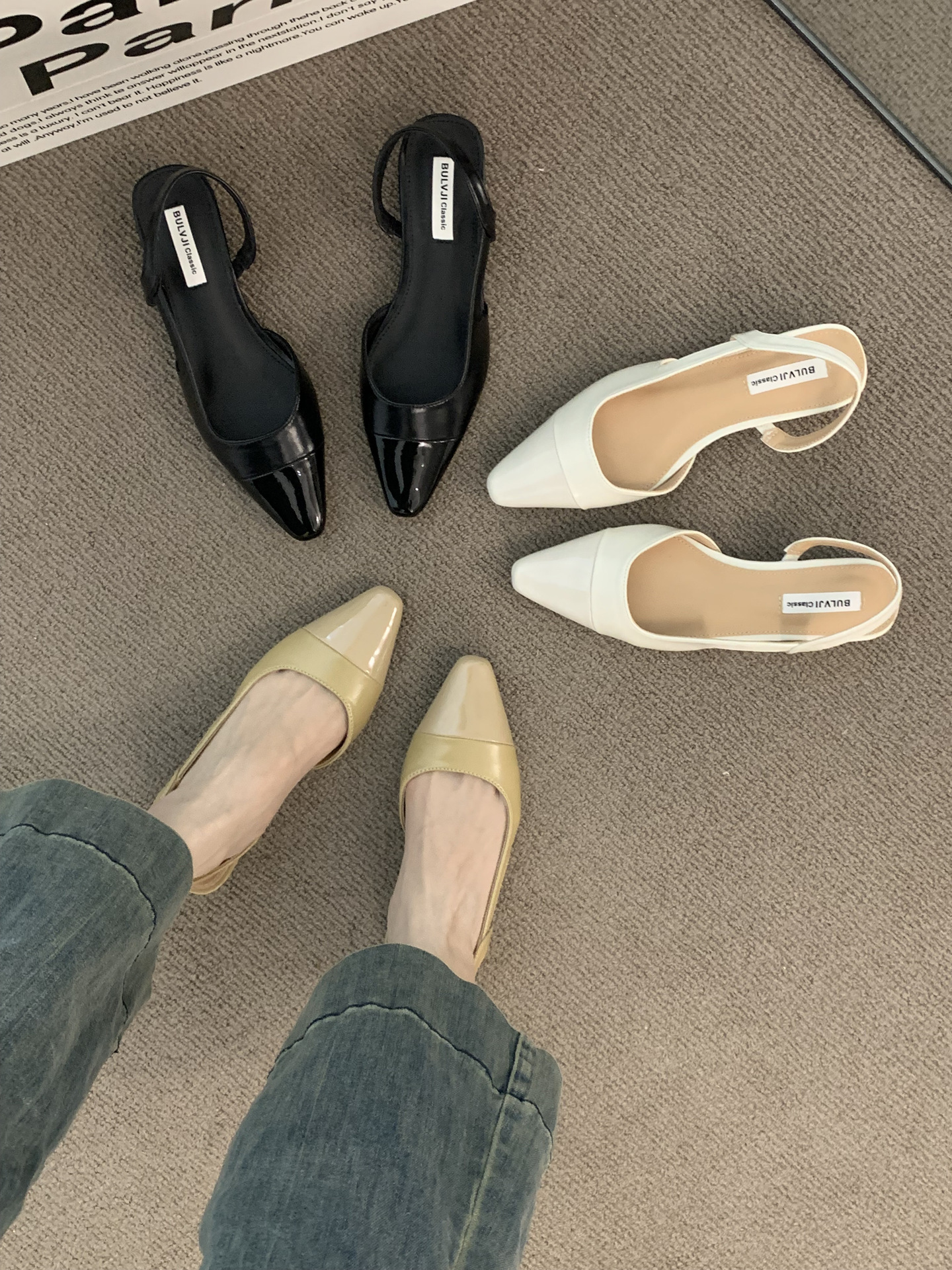 Women 2025 new low heeled stylish sandals toe caps fashion thick heels elegant and classic high heels classic simple