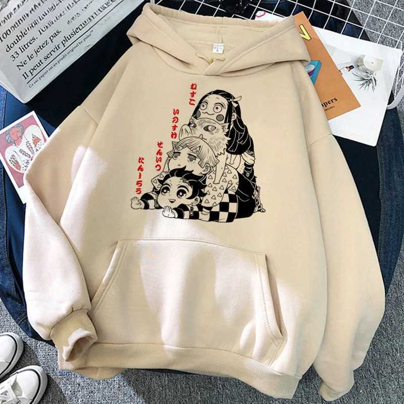 Demon Slayer Kamado Tanjirou Agatsuma Zenitsu Anime Printed Hooded Men Women Hoodies Casual Loose Sweatshirt Harajuku Streetwear W251106