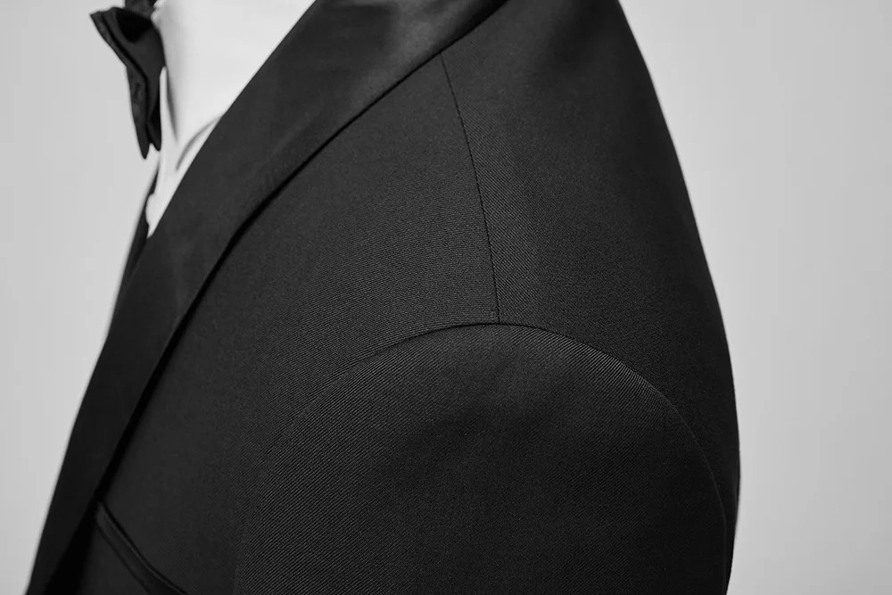 Mens Green Collar Formal Wedding Dress Three Piece Set Orthogonal Set 250402