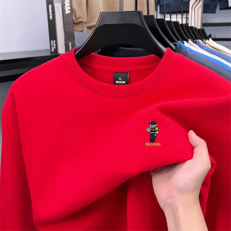 High End Hoodie for Men in Autumn and Winter 2025 with A Pure Cotton Texture and Trendy Embroidery for Interior and Exterior W251106