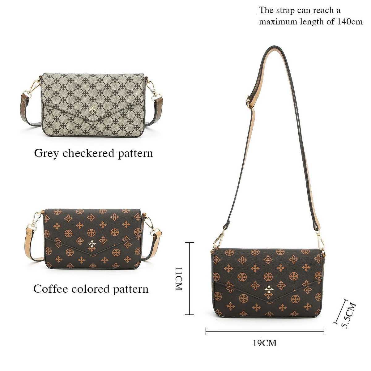 Designer Inspired Plaid Shoulder Bag Magnetic Buckle Laptop Crossbody Womens Commute Organizer with Card PocketsW251106