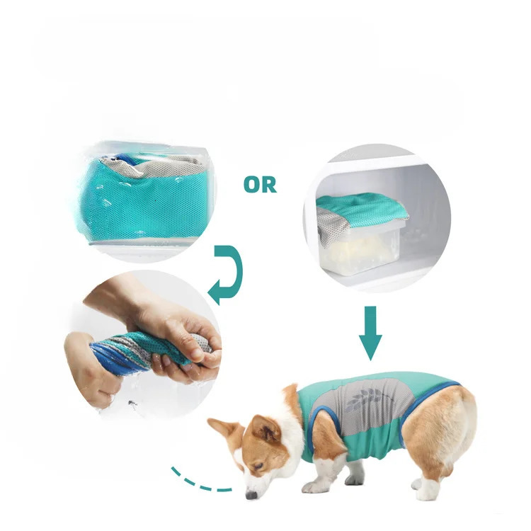 Pet It Summer Cooling Pet Vest Cooler Pomeranian Teddy Faldo Corgi Dog Clothes Reflective Dog Cooling Vest 250402