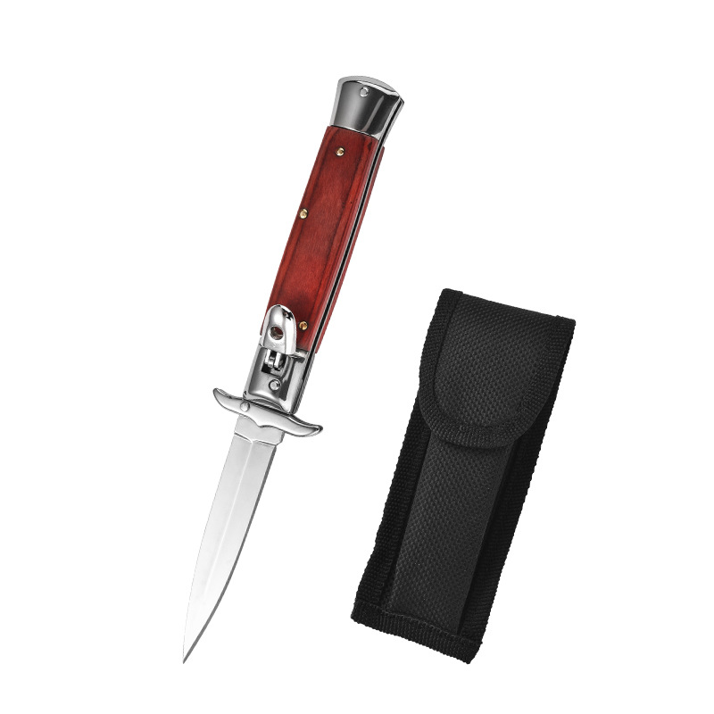 AKC Mini Portable Folding Knife for Outdoor Camping Survival Tactical Knifes with Nylon Sheath Lightweight and Durable