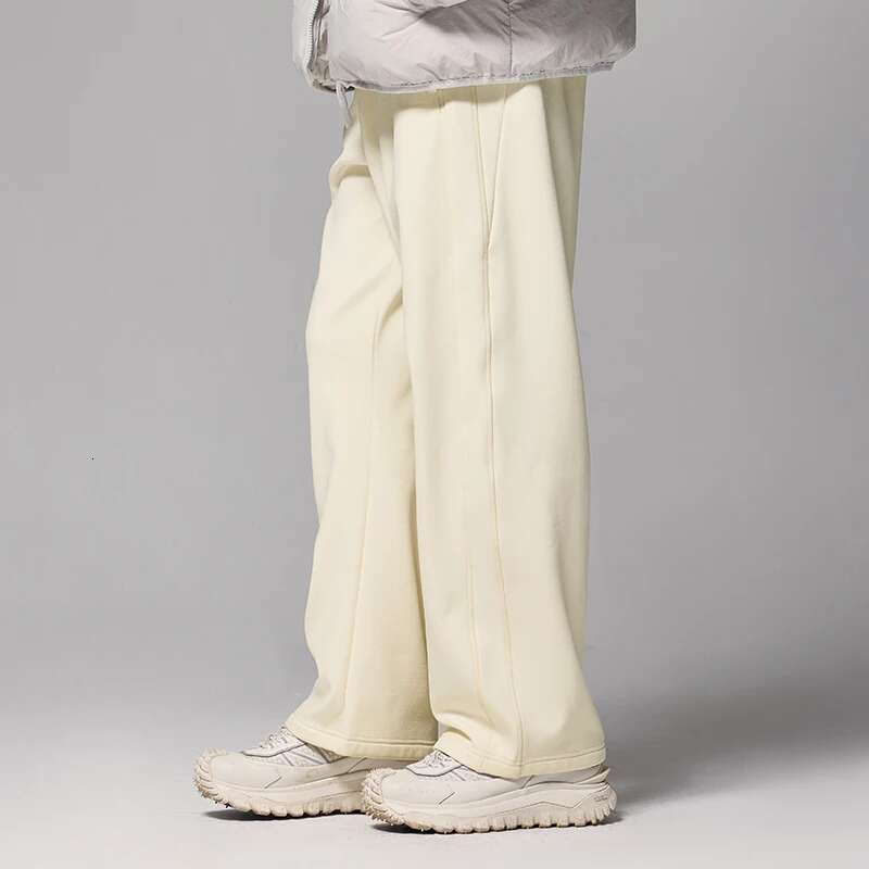 Unisex High-Stretch Sweatpants New Fleece-Ed Streetwear Casual Joggers For Men