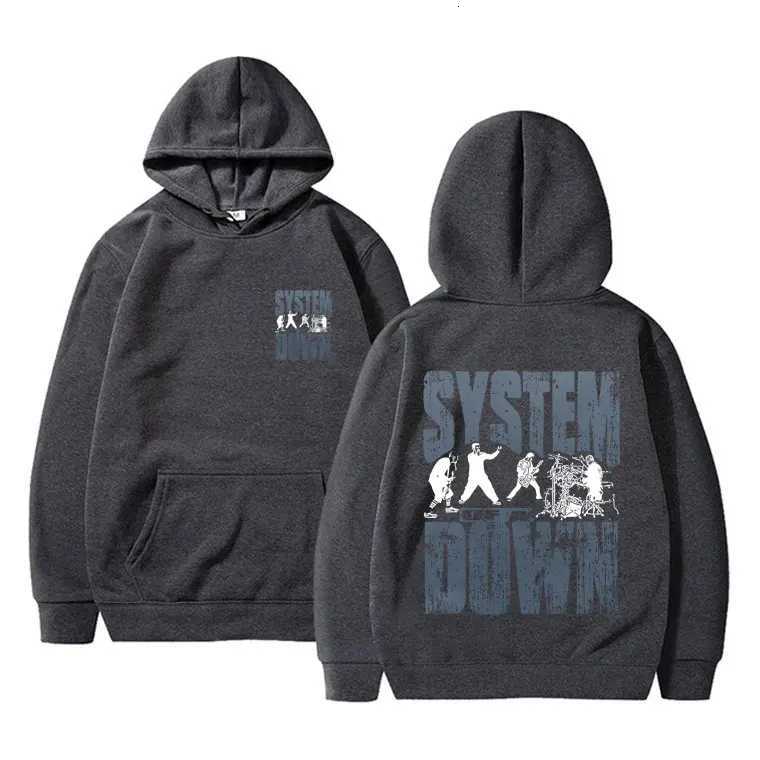 90s Vintage Rock Band System of A Down Print Hoodie Unisex Casual Sweatshirt Men Women Alternative Metal Music Pullover Hoodies W251106