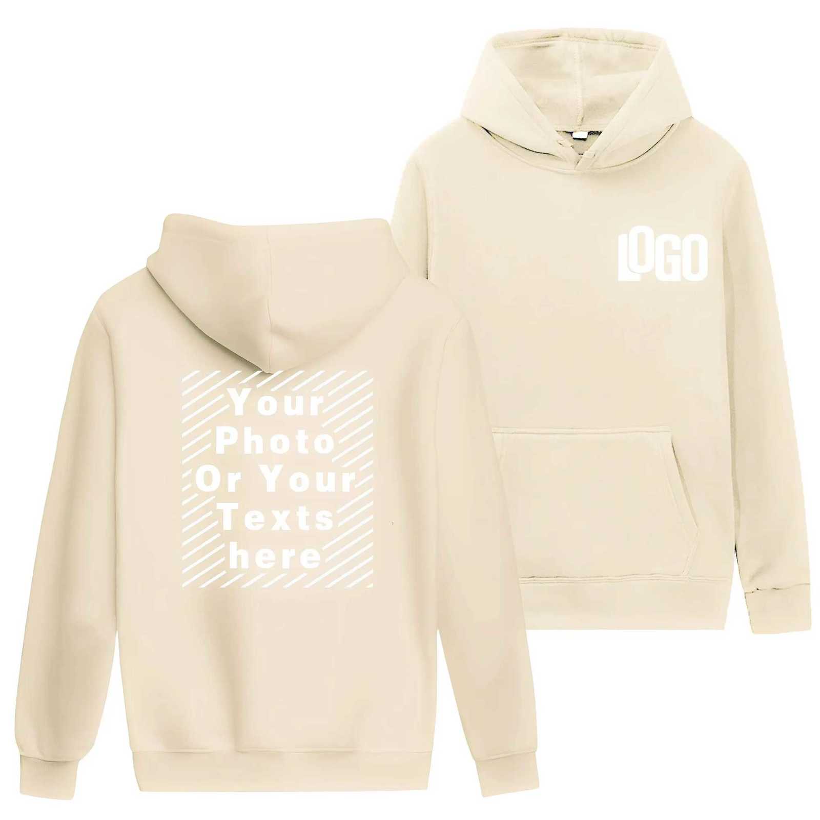 2025 Customized printed hoodies for men and women loose casual wear long sleeved hooded sweaters personalized streetwear W251106