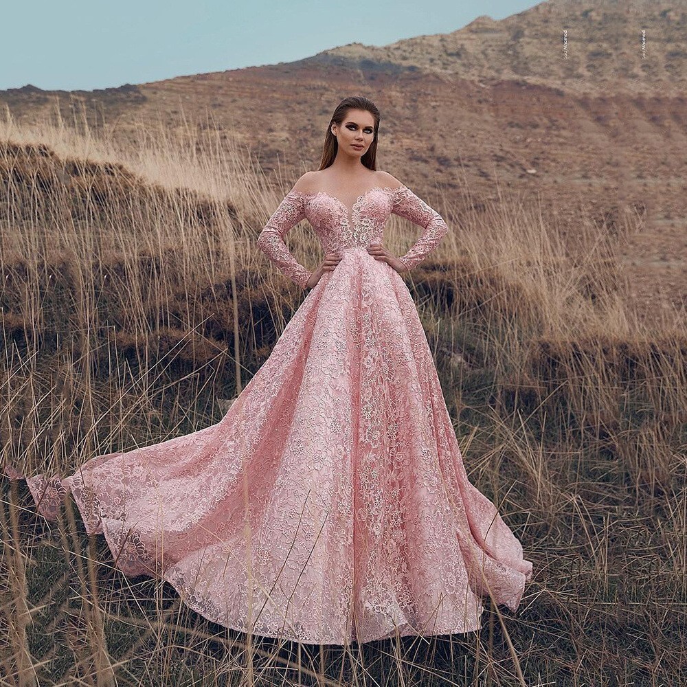 2025 New Womens Dress with Hollowed Out Lace Embroidery and Off Shoulder Sexy Big Swing Dress