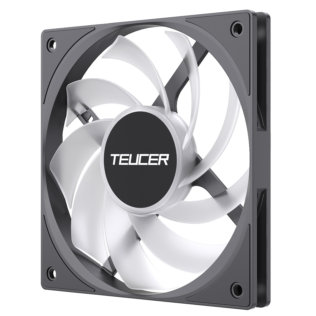 12015 Thin Fan Desktop Computer ARGB Case Fan Black 15mm Thick Temperature Controlled CPU Cooling Air