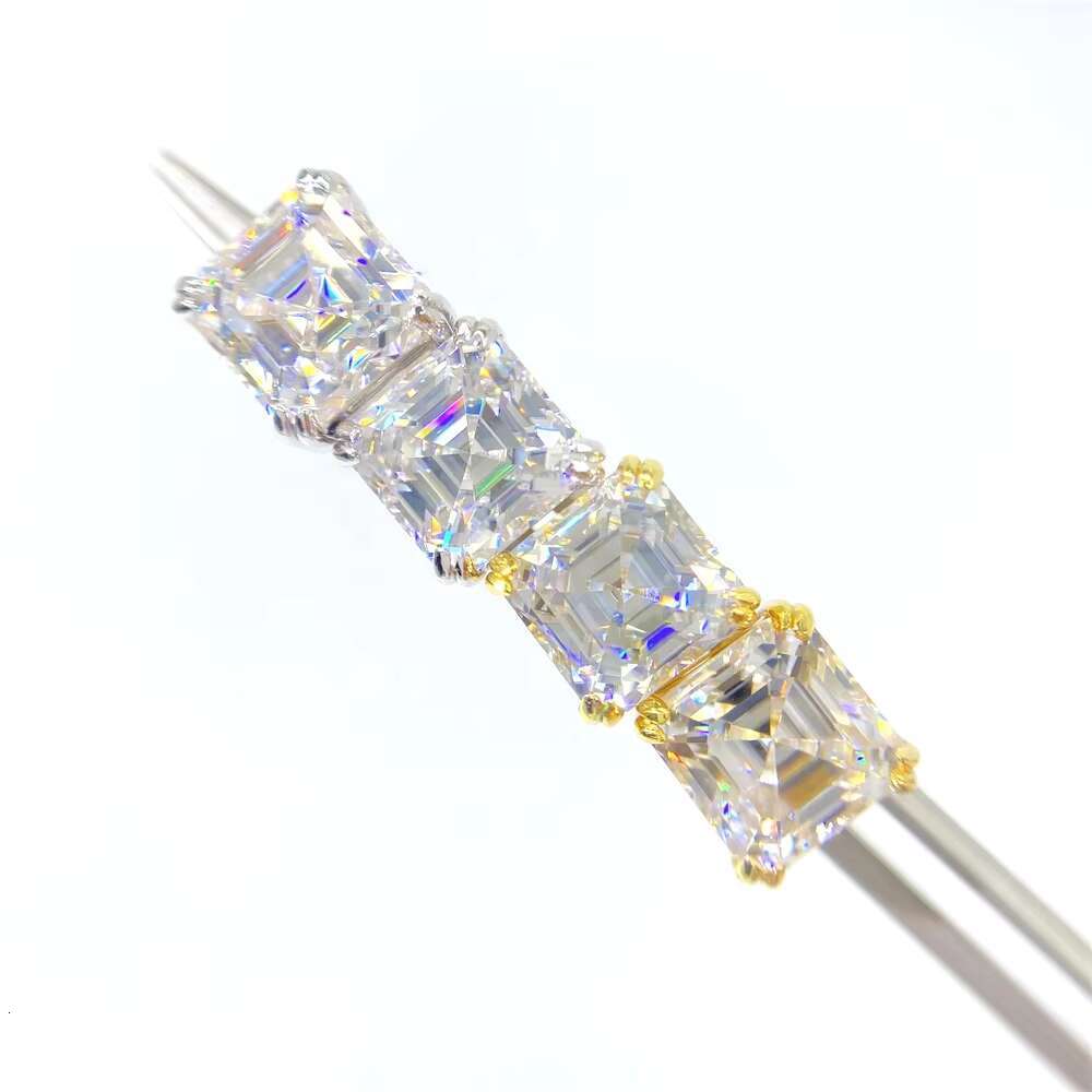 Hot Selling Product in Stock Drop Shipping 1ct 2ct 925 Silver Moissanite Mens Earrings