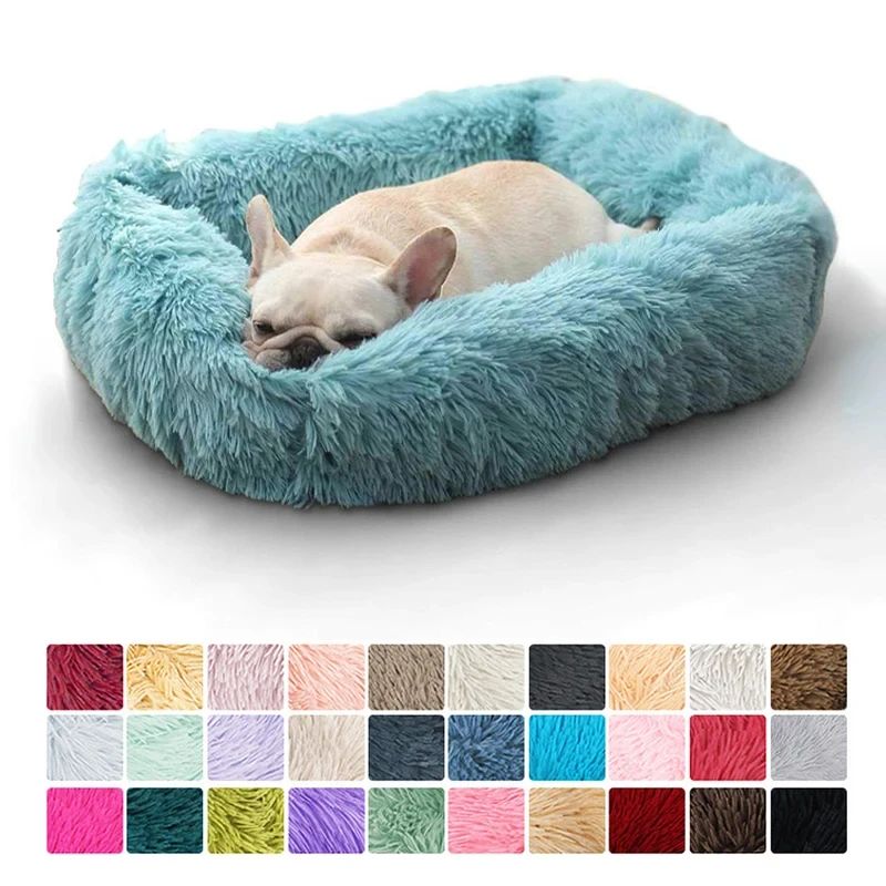 Rectangle Plush Winter Warm Mat Small Medium Big Pet Dog Bed Kennel Puppy Sofacama Cat Cushion Pets Sofa Accessories