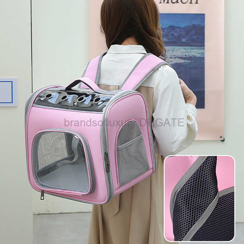 Double Shoulder Pet Bag Simple and Convenient Portable Cat Bag with Large Capacity Breathable Space Module Outgoing Dog Backpack