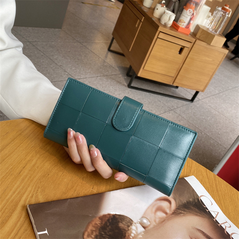 new style women's wallet fashionable lambskin wallet long genuine leather wallet multi-card slot coin purse for women