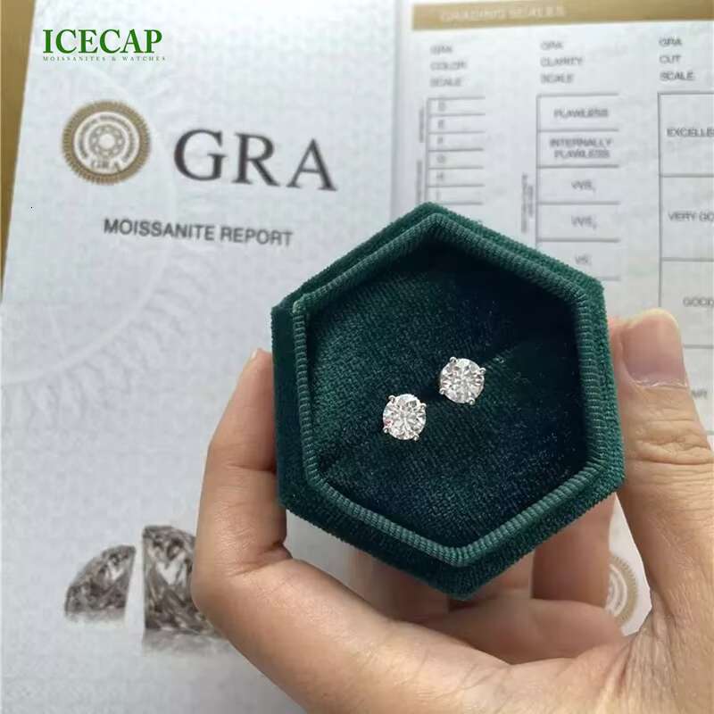 Wholesale Fashion Earrings Bulk Accessories 14K Pass the Diamond Test Hip Hop Jewelry Ice Out Moissanite Earrings for Women