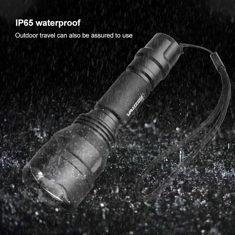 Blue and UV waterproof rechargeable color light flashlight capable of illuminating 50-80 meters suitable for outdoor campingW251106