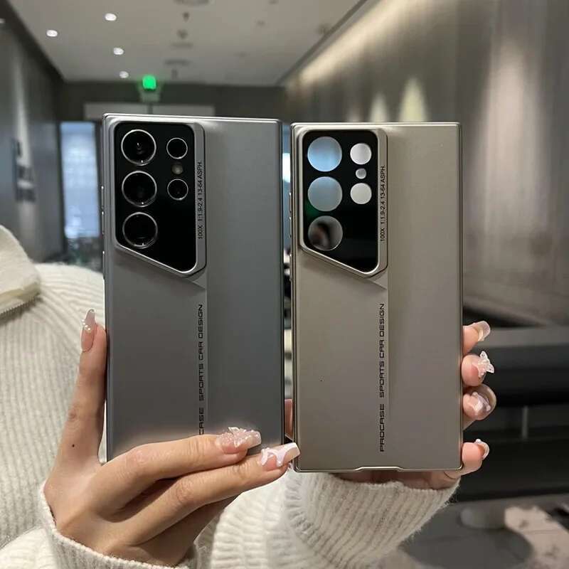 Matte Thin Blade PC Hard Phone Case for Samsung Galaxy S22 S23 S24FE S25 Plus Ultra Lens Protection Shockproof Cover