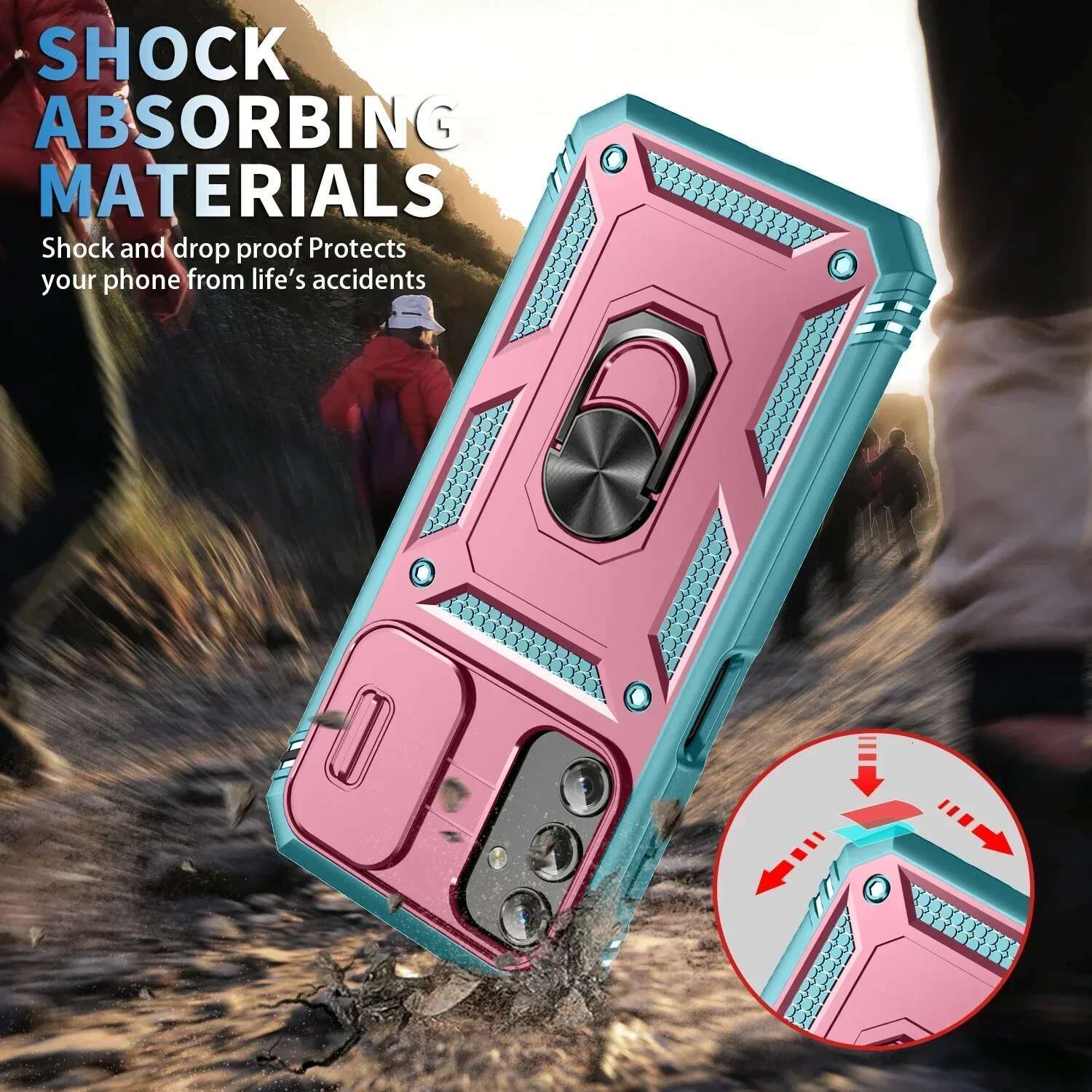 Anti-Knock Hard Phone Armor Case for Samsung S24 S23 S22 S21 Ultra Plus Camera Galaxy A54 A14 A34 A12 A53 A13 A52S Cover