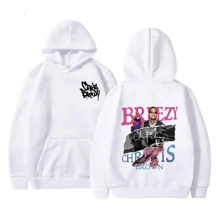 New Rapper Chris Brown Graphic Print Hoodie Men Women Hip Hop Fashion Oversized Pullover Hoodies Unisex Fleece Cotton Sweatshirt W251106