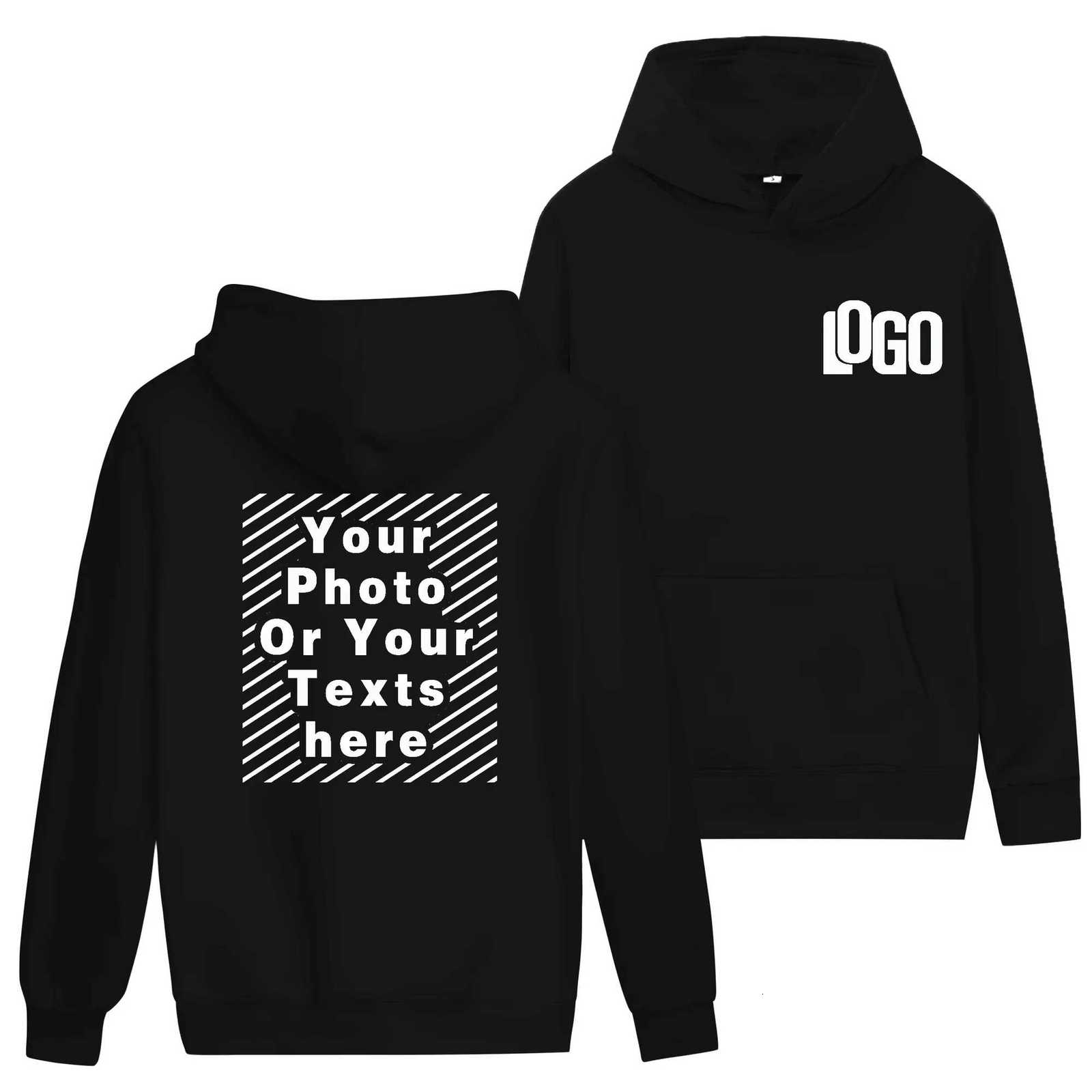 2025 Customized printed hoodies for men and women loose casual wear long sleeved hooded sweaters personalized streetwear W251106