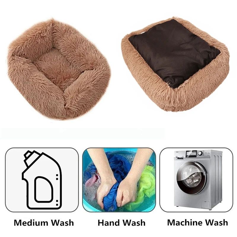 Rectangle Plush Winter Warm Mat Small Medium Big Pet Dog Bed Kennel Puppy Sofacama Cat Cushion Pets Sofa Accessories