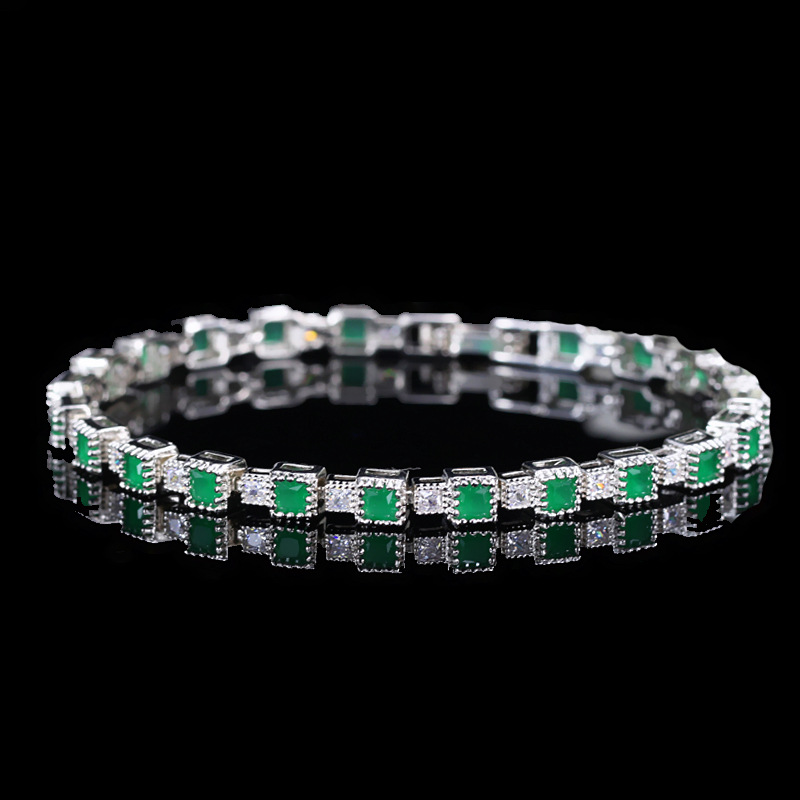 Choucong Brand Wedding Bracelets Luxury Jewelry 18K White Gold Fill Crystal Zircon CZ Diamond Elegant Party Women Bridal Bangle For Mother Day Gift